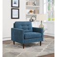 thumbnail image 2 of Grayburn Mid-Century Chair in Navy Fabric, 2 of 9