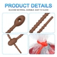 thumbnail image 4 of Unique Bargains 15 Pack Reusable Silicone Ties, 7 Inch Cable Ties, Bread Ties Coffee Color, 4 of 6