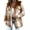 Brown, variant on Zeagoo Womens Winter Plaid Jackets Fall Sherpa Shacket Jacket Fleece Hooded Coats Trendy Oversized Outerwear