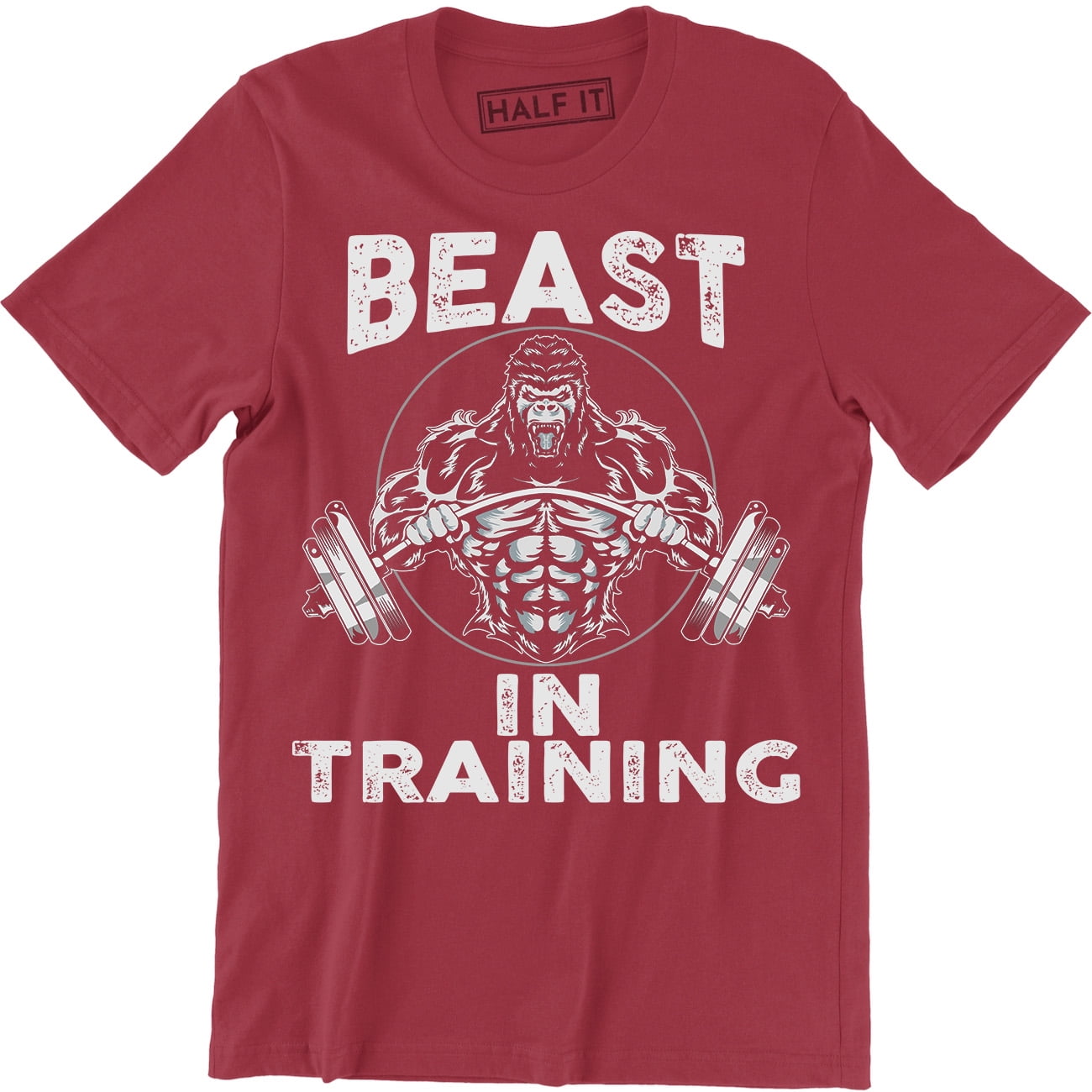 Beast In Trainning - Chimpanzee Funny Gym Workout Fitness Men's T-Shirt ...