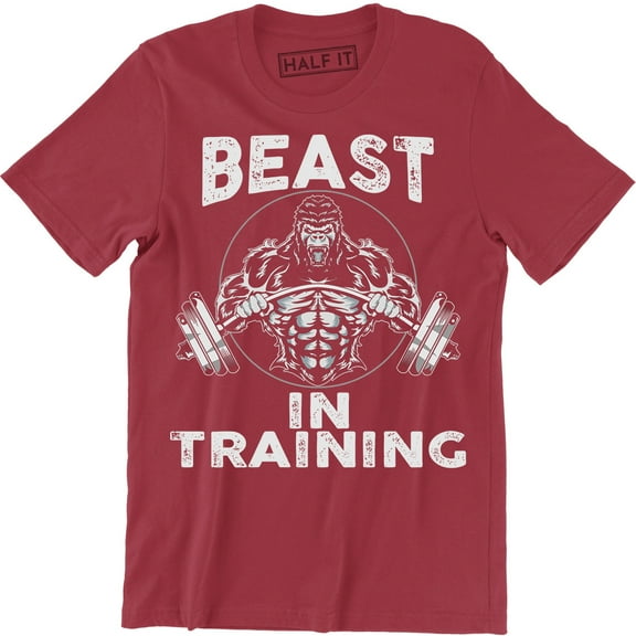 Beast In Trainning - Chimpanzee Funny Gym Workout Fitness Men's T-Shirt