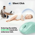 thumbnail image 6 of TECKNET Wireless Mouse, 2.4G USB Computer Mouse with 6-Level Adjustable 4800 DPI, 30 Months Battery, Ergonomic Grips, 6 Buttons Portable for PC, Chromebook, Mac - Green, 6 of 8