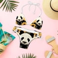 thumbnail image 6 of Panda Sunflower Women's Bikini Set with Detachable Sponge, Adjustable Strap | 2-Pack, Beachwear, Poolside, Swimsuit., 6 of 6