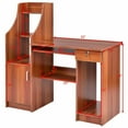 thumbnail image 4 of Resenkos Wooden Computer Desk with Storage Cabinet and Drawer, Home Office Desks, Gaming Computer Desks for Study,Working,Writing, 4 of 8