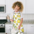 thumbnail image 4 of Yellow Lemon Fruit Leaves White Pattern Kids Aprons for Girls and Boys,Adjustable Neck Strap Toddler Aprons for Kids Cooking Baking, 4 of 6