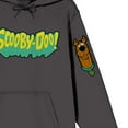 thumbnail image 2 of Scooby Doo Character Chenille Patch Long Sleeve Charcoal Hooded Sweatshirt-Medium, 2 of 4