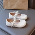 thumbnail image 5 of Abomasnow Shoes for Toddler Girl Non Slip Flats Shoes Soft Sole Pearl Trim Princess Dress Shoes, 5 of 9