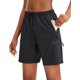 thumbnail image 1 of Pantalones cortos cargo SANTINY para mujer, de secado rápido, ligeros, para mujer, viajes, golf atlético, con bolsillos con cremallera (Black_L), 1 of 7