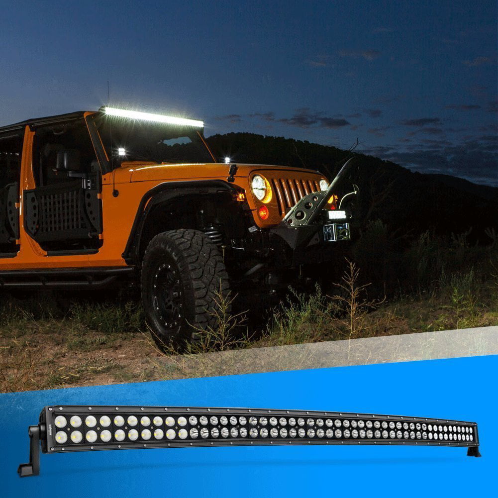 CREE 50inch 288W Curved LED Light Bar Truck SUV 4WD Boat Combo Beam+Wiring Kit 