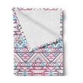 thumbnail image 2 of Pastel Soft Flannel Fleece Throw Blanket, Ikat Style Abstract Geometric Aztec Inspired Artwork, Cozy Plush for Indoor and Outdoor Use, 50" x 70", Pink Pale Blue Purple, by Ambesonne, 2 of 5