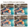 thumbnail image 7 of ODIKA 8'x10' Ultra-Soft Area Rug, Vivid Coral Pink Ocean with Octopus Tropical Reef Design Sea Animals Washable, Bare feet friendly, Silk-Touch for Bedroom, Under Sectional, 7 of 7