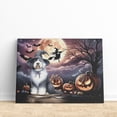 thumbnail image 3 of Spooky Halloween Night Witch Old English Sheepdog Glowing Pumpkins Horizontal Matte Canvas Poster Dog Lover Wall Art Home Decor - 12015, 3 of 5