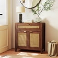 thumbnail image 2 of Costway 1 PCS Buffet Cabinet Sideboard Storage Cabinet Rattan Doors & Drawer Adjustable Shelf, 2 of 10