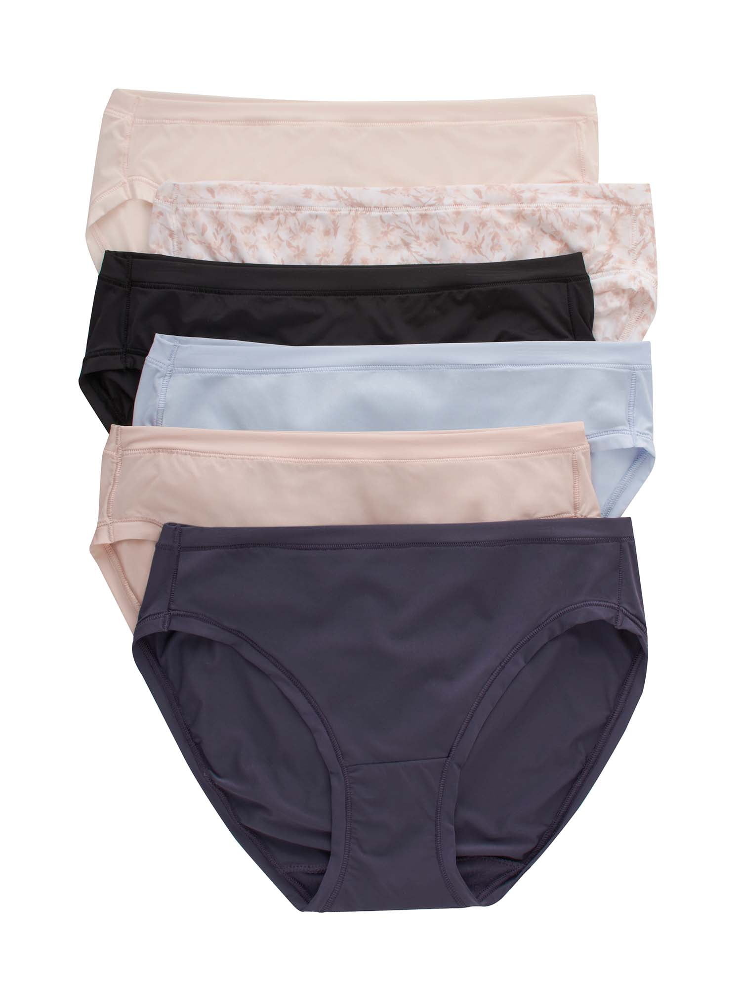Hanes Women's Comfort Flex Fit Stretch Microfiber Bikini Underwear, 6-Pack
