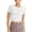 White, variant on G4Free Women’s Slim Fit Workout T-Shirt, Casual Crop Top for Gym, Yoga, and Daily Wear