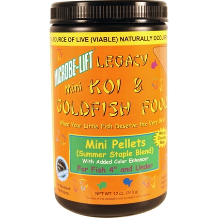 Ecological Labs MLLMPSM Legacy Koi and Goldfish Food Mini Pellets, Summer Staple Blend 12 oz
