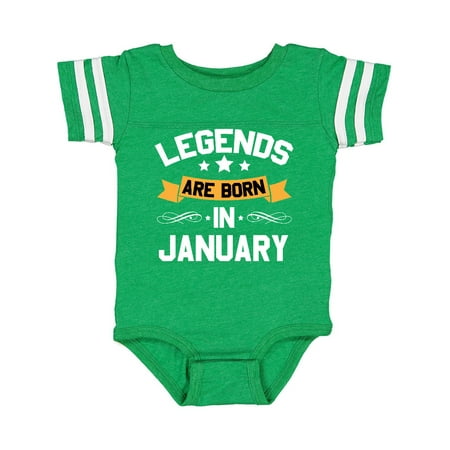 

Inktastic legends are born in january Infant Short Sleeve Bodysuit Unisex