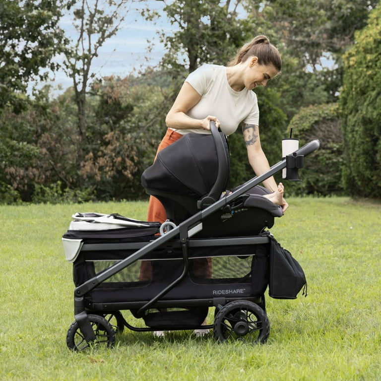 Evenflo Shyft Rideshare All-Terrain Performance Stroller Wagon (Sterling Black)