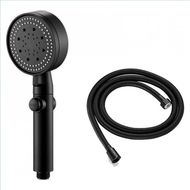 Pommeau de Douche Haute Pression Multifonction avec 5 Modes, Pommeau de Douche à Main Haute Pression avec Marche/arrêt