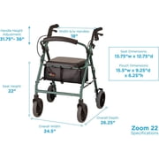 Zoom 22 Rolling Walker - Green - 1 Each / Each - 4222GN