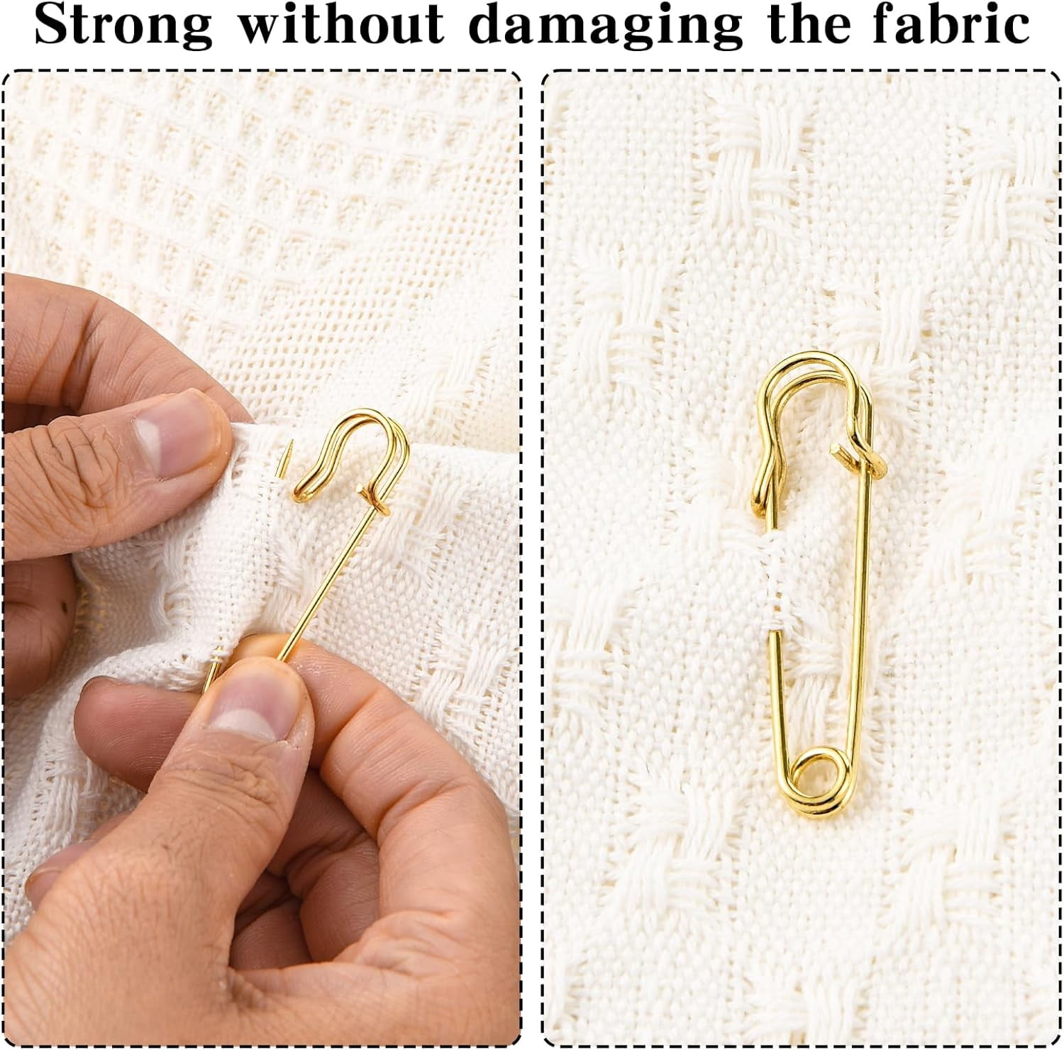 Solennerer Safety Pins Extra Large Heavy Duty - 20PCS 4Inch Blanket Pins, Strong & Sturdy Bulk Pins for Blankets, Skirts, Crafts, Kilts - Gold