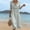 Gray, variant on Pastel Dress Wedding Guest Dress Holiday Business A Line Resort Wear Casual Dress Gradual Sleeveless Neck V-Neck Long Dress Light Blue 2X