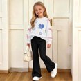 thumbnail image 5 of Cethrio Girls Casual Outfit Sets, 2 Piece Long Sleeve Fashion Spring Fall Girls' Clothing Sets Size 10-12 Black, 5 of 7