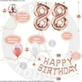 thumbnail image 3 of 88th Birthday Decoration Rose Gold, 88 Party Supplies Decoration, 88th Sash, 88 Cake Topper, 88th Photo Props, confetti Balloons, Curtain, 3 of 4