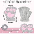 thumbnail image 2 of Dalrosia Cat Paw Gloves Cute Kitten Furry Paws Costume Winter Fingerless Mitten Glove for Kids Women, 2 of 7