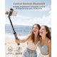 thumbnail image 5 of Trípode para teléfono y selfie stick con  remoto, portátil, ligero para grabación de video y vlog, trípode extensible para viajes compatible con  y , negro, 62", 5 of 8