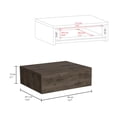 thumbnail image 3 of CoSoTower Floating Nightstand, Wall-Mounted with Drawer- Dark Brown -Bedroom, 3 of 5
