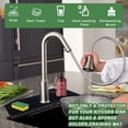 thumbnail image 6 of Silicone Faucet Mat,Upgraded Kitchen Sink Splash Guard, 7°slope Anti-Slip Silicone Faucet Handle Drip Catcher Tray 17.5"*5.7" Sink Protector for Kitchen Bathroom Farmhouse & RV Accessories, 6 of 7