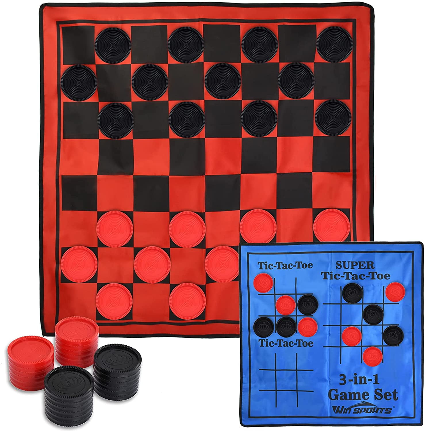 Aljoin 3 in 1 Giant Checkers Game Set