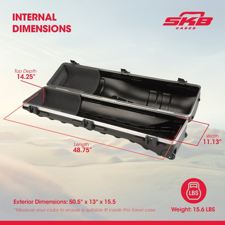 SKB Cases ATA Deluxe Golf Bag Travel Case - Hard Plastic