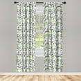 thumbnail image 4 of Ambesonne Floral Window Curtains, Lilac Wild Flowers Design, Each 28" W x 63" L, Green Pale Fuchsia, 4 of 4