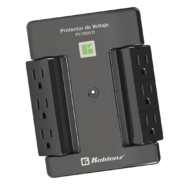 Regulador Protector De Voltaje P/ Pantallas Pv-2500d Color Negro