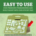thumbnail image 2 of Triple Strength Clothes Moth Traps – Safe, Non-Toxic Closet Moth Prevention for Clothes & Wool – Pheromone Traps for House & Wardrobe Protection – 6 Pack, 2 of 3