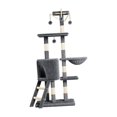thumbnail image 4 of lionlar Cat Tree (133cm Tall) Multi Level Toy Training Cat for All Ages Cat Dark Gray, 4 of 9