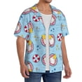 thumbnail image 2 of Uemuo Gnome On A Watermelon Mattress In The Pool Pattern Cotton Linen Short Sleeve Shirts,Casual Lightweight Button Down Shirts,Vacation Beach Summer Tops-3X-Large, 2 of 7