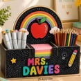 thumbnail image 4 of Wooden Desk Organizer with Engraved for Classroom and Home Office, Apple book Design, Appreciation Gift for Teachers, Note Holder for Sticky Notes and Reminders, 4 of 7