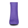 thumbnail image 6 of BLISSFUL STEP Women's Side Zipper Block Heel Ankle Boots Purple 8, 6 of 8