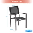 thumbnail image 2 of CHYVARY Outdoor Textilene Dining Chairs Set of 2, Waterproof Stackable Chairs, Suitable for Patio, Backyard and Garden, Black, 2 of 6
