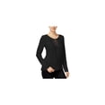 thumbnail image 1 of Kensie Blouse à Lacets pour Femmes, Noire, Petite, 1 of 1