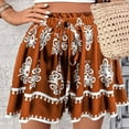 thumbnail image 5 of Sakmal Flowy Womens Skorts A line Orange Butterfly Mini 7 Inch Inseam Trendy Boho Skorts, 5 of 9