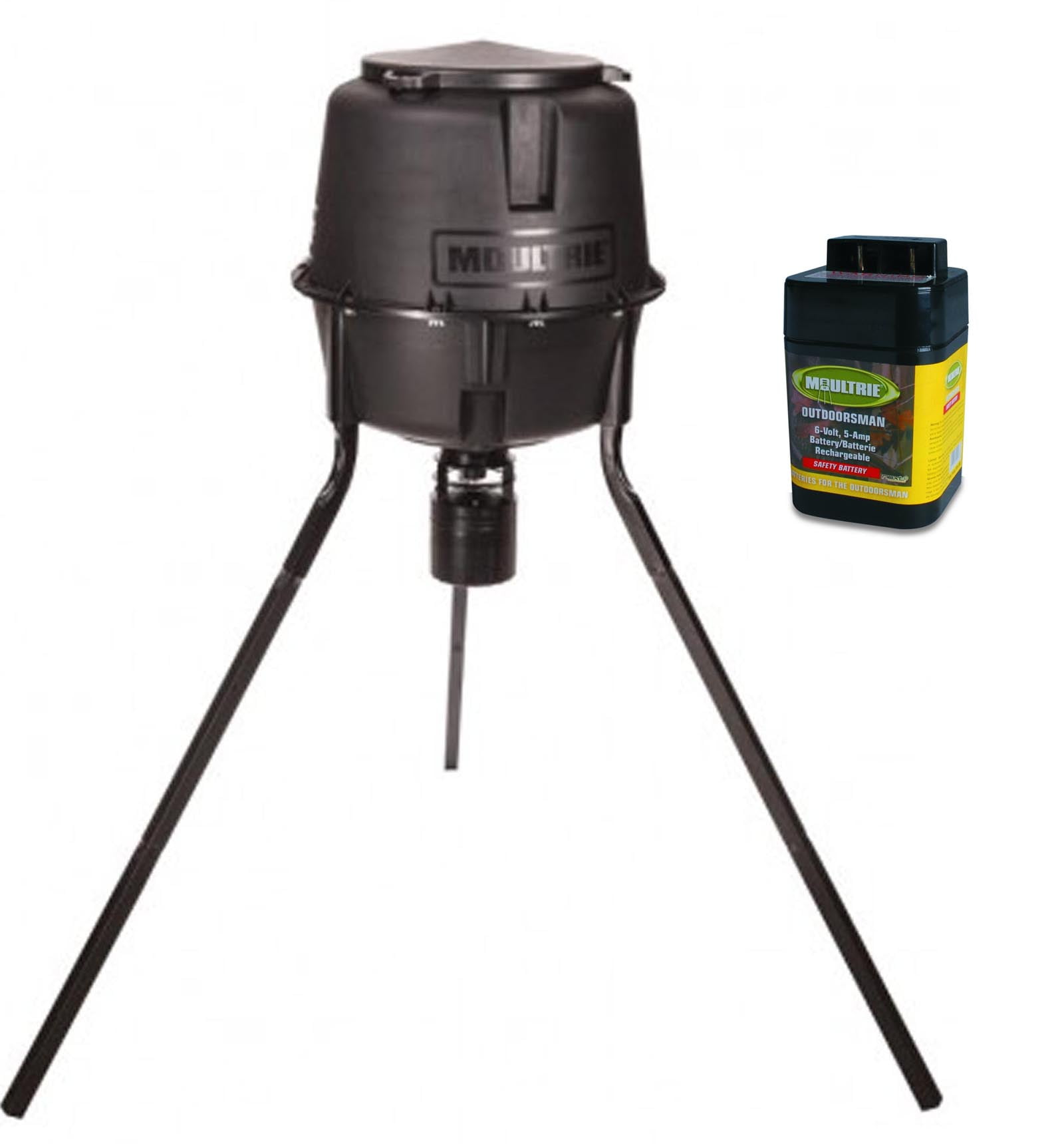 NEW MOULTRIE 30 Gallon Classic 360° Photocell Tripod Deer Feeder w/6V