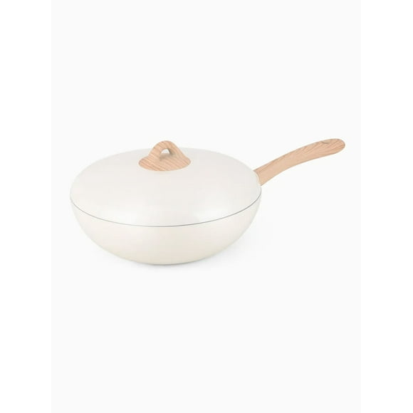 Sarten Wok Con Tapa Antiadherente Amercook K-white 30cm