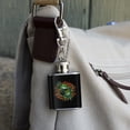 thumbnail image 3 of Tree Frog Aztec Temple Stainless Steel 1oz Mini Flask Key Chain, 3 of 4