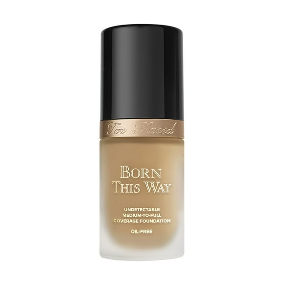 Too Faced Born This Way Natural Finish Longwear Liquid Foundation | Medium-To-Full Coverage | Hydrating + Oil Free, 1 Fl Oz, Light Beig