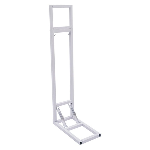 White Square Wedding Backdrop Stand,Metal Arch Backdrop Stand with Foldable Base,Adjustable Height(1-2m) Rectangle Metal Stand for Wedding Party Decor,Installation-Free