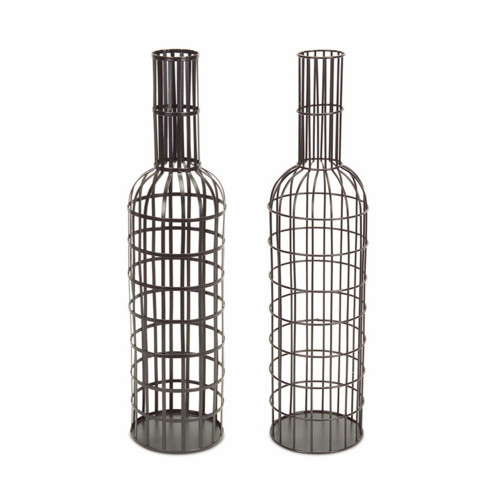 Wine Bottle Cork Holder (Set of 4) 15.75" Metal
